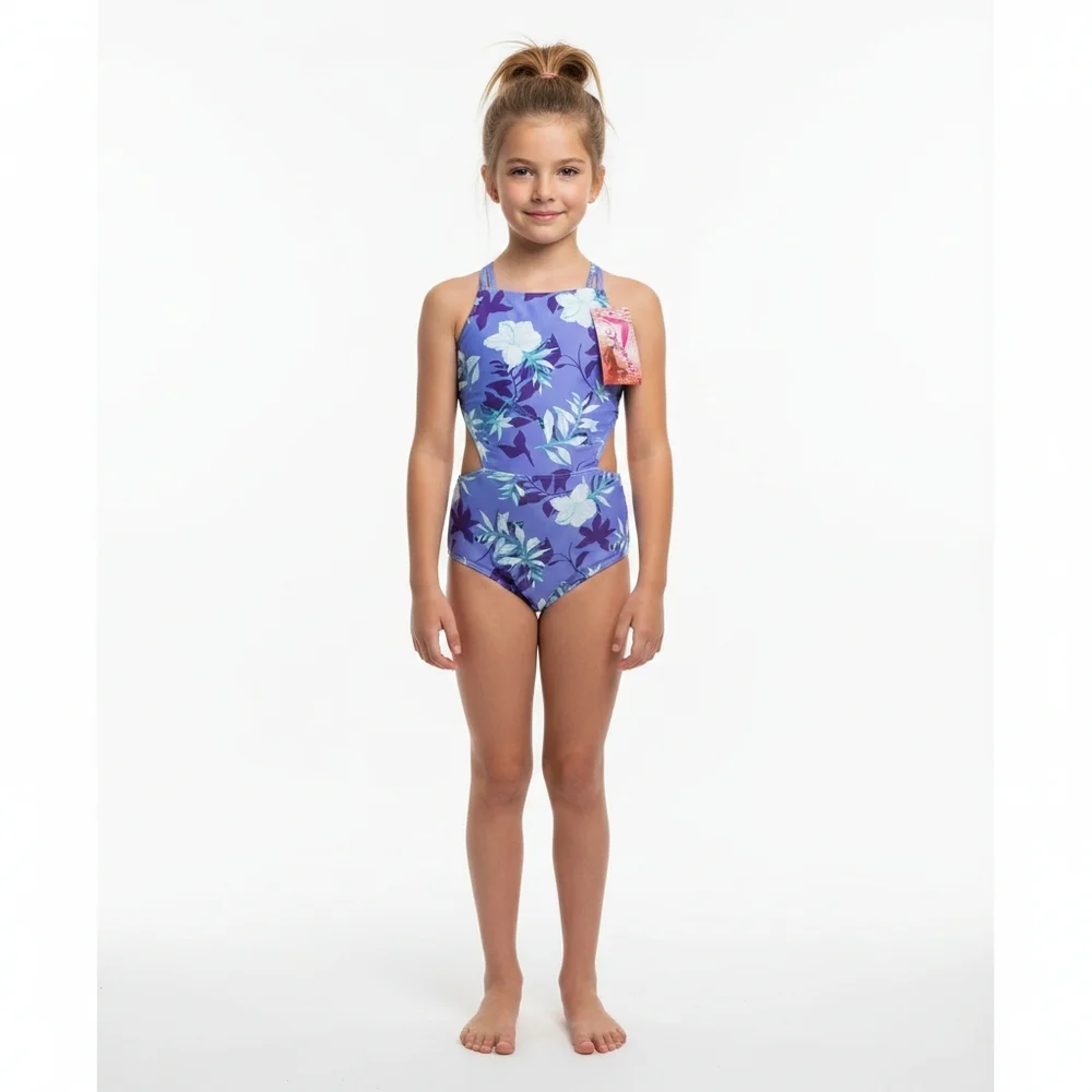 Kanu Surf Julia‎ Girls Bikini Purple Floral Size 12